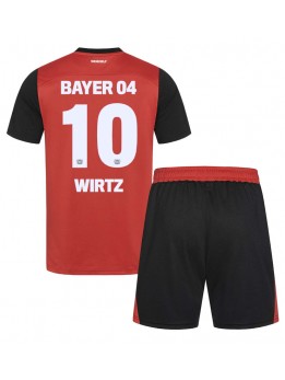 Bayer Leverkusen Florian Wirtz #10 Heimtrikotsatz für Kinder 2024-25 Kurzarm (+ Kurze Hosen)